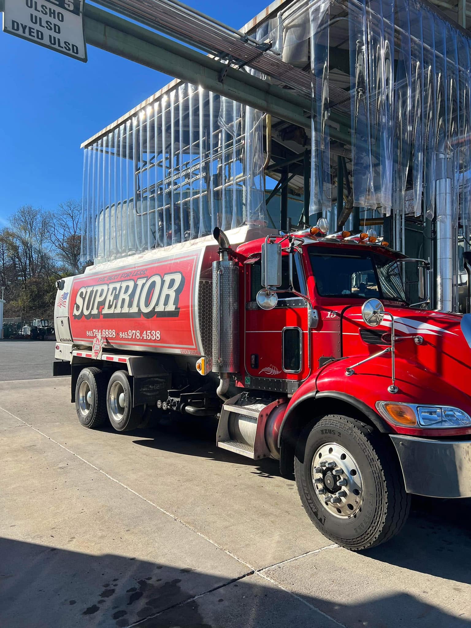 Superior Services branded delivery truck serving local customers